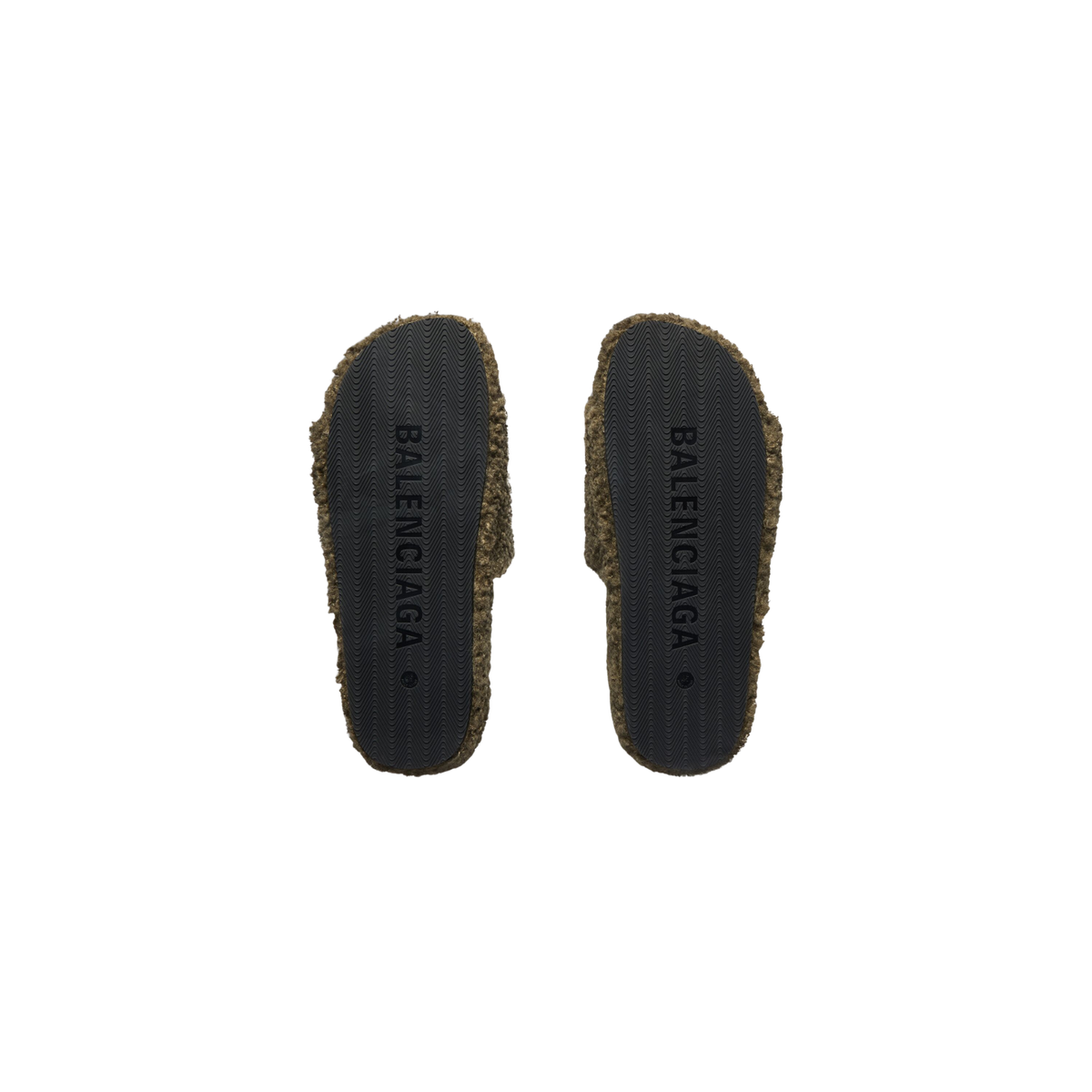 Balenciaga Furry Slide - Olive - Balenciaga
