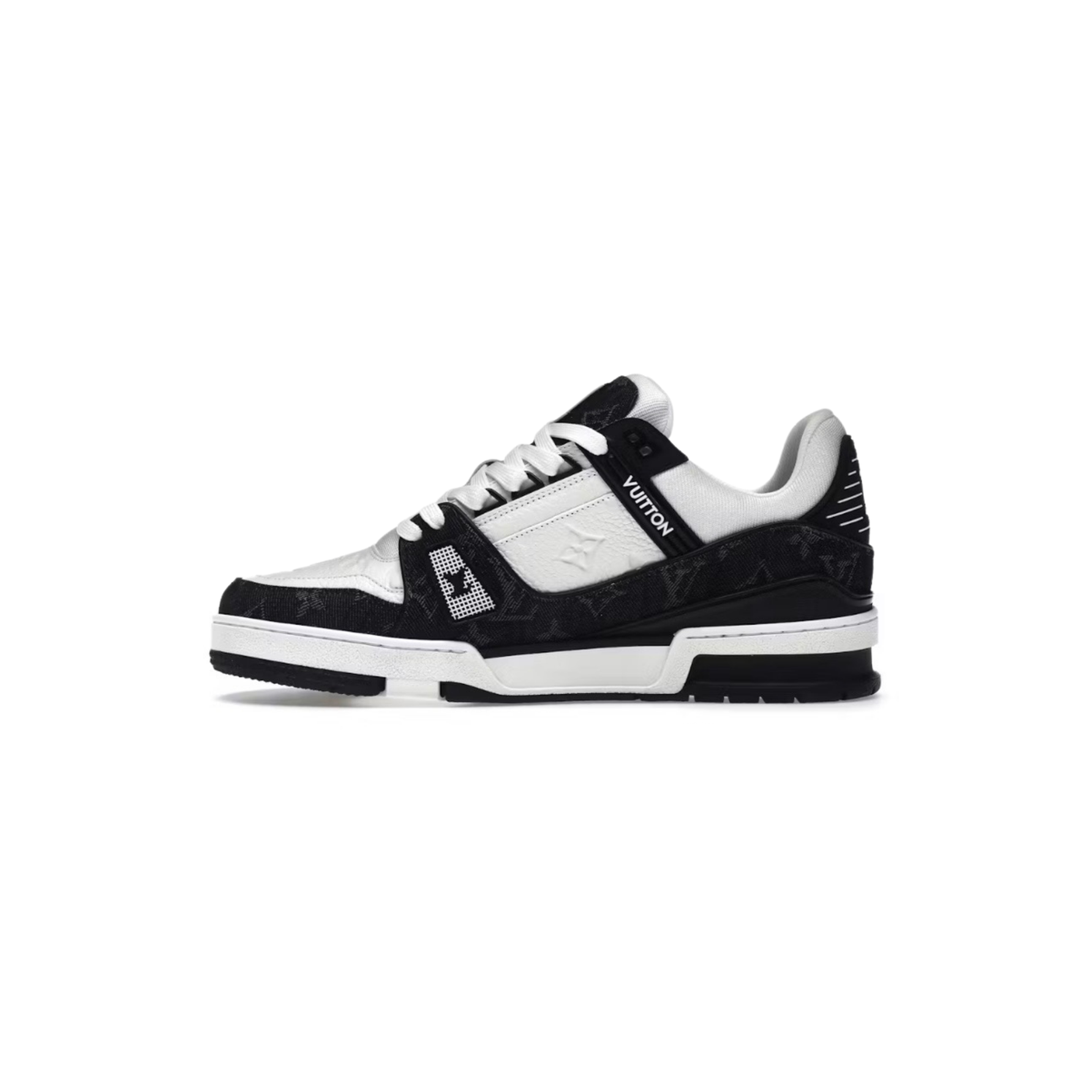 Louis Vuitton LV Trainer Black White Denim (Copy)-Premium Luxury Daily Fits