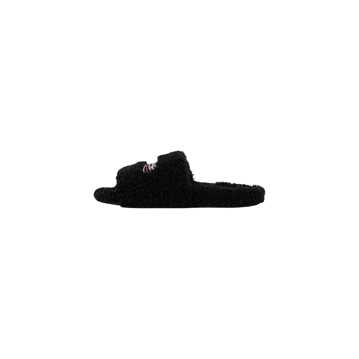 Balenciaga Furry Slide - Jet Black-Understated Luxury Wear