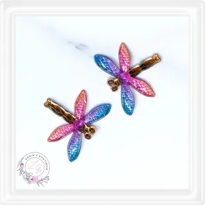 ⋅ Dragonflies ⋅ Flatback Resin Cabochon Embellishments ⋅ Per Pair ⋅