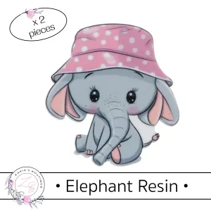⋅ Elephant Embellishment ⋅ Flatback Resin ⋅ 2 Pieces ⋅