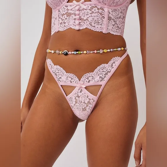 🍨 For Love and Lemons Creamsicle Lace Thong Panty 🍨
