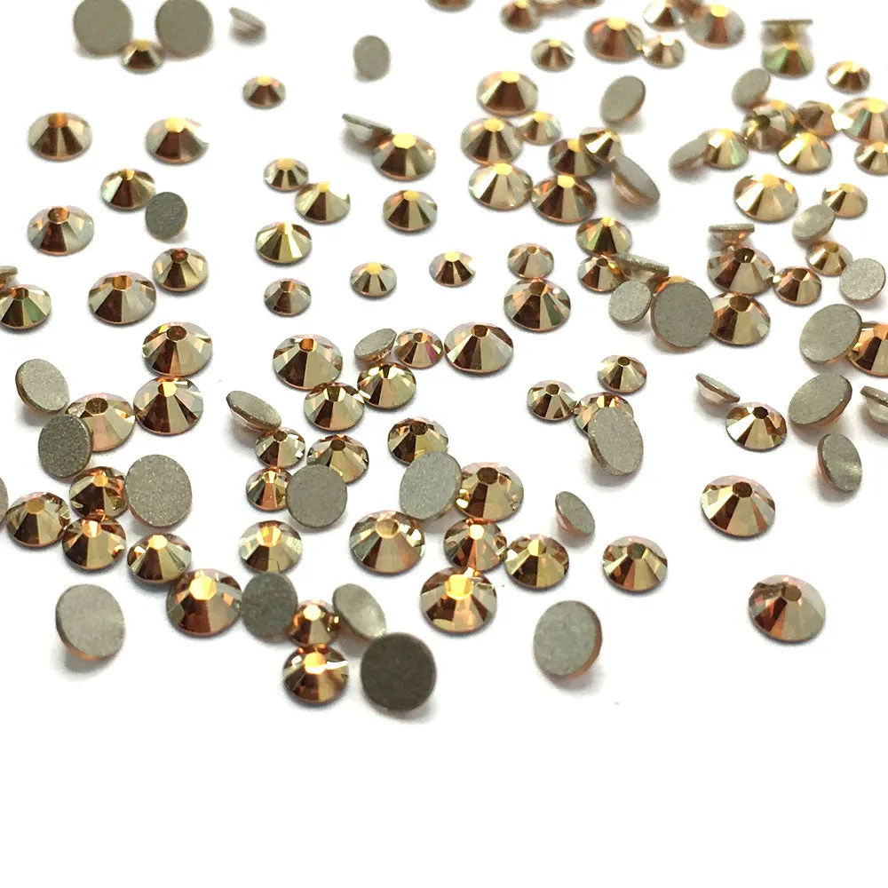 2058 & 2088 Swarovski Flatback No Hotfix Mix Sizes, Crystal Metallic Sunshine (001 METSH)