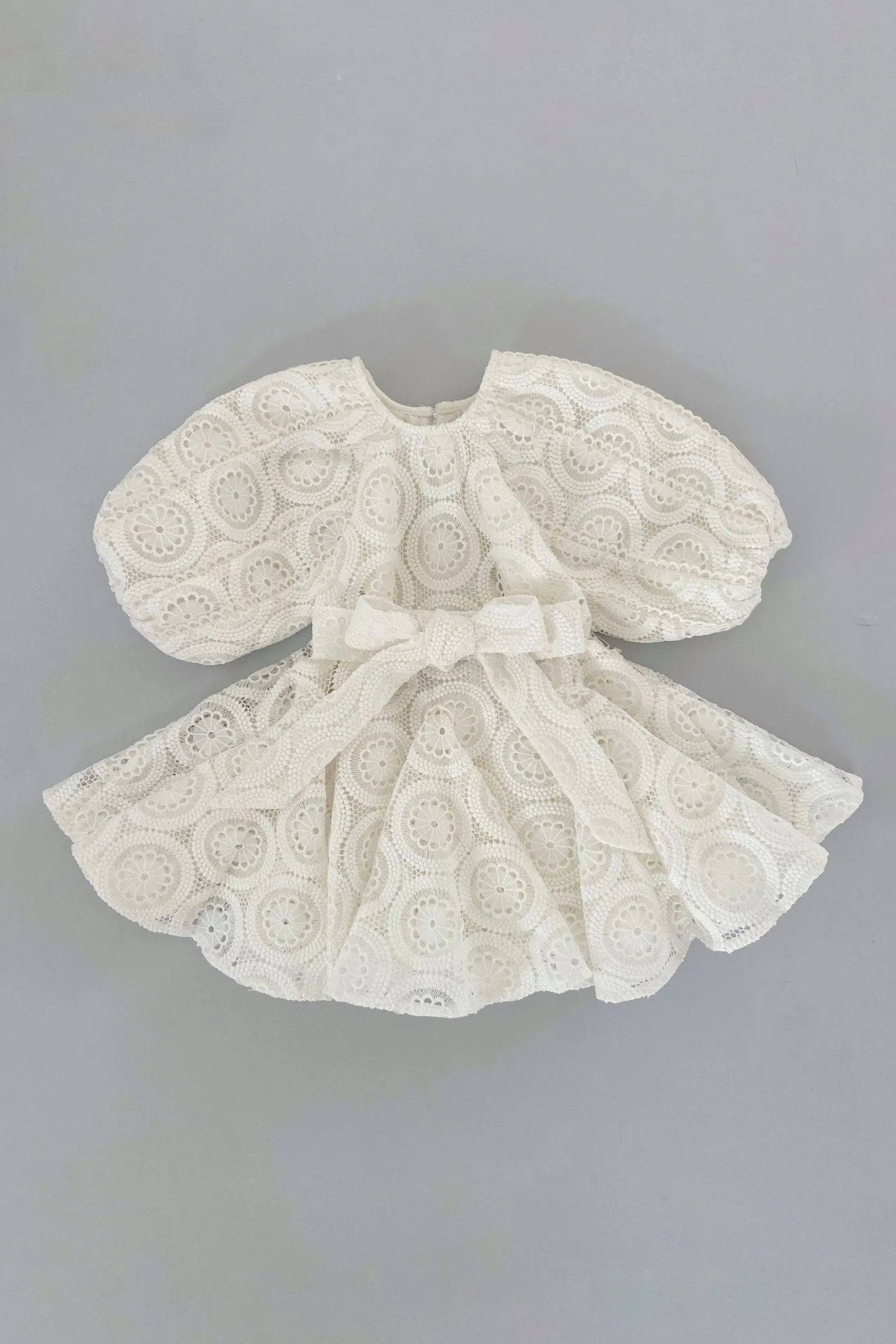3 N 1 Bow Headband, Waist Sash & Neck Scarf - Doily Lace