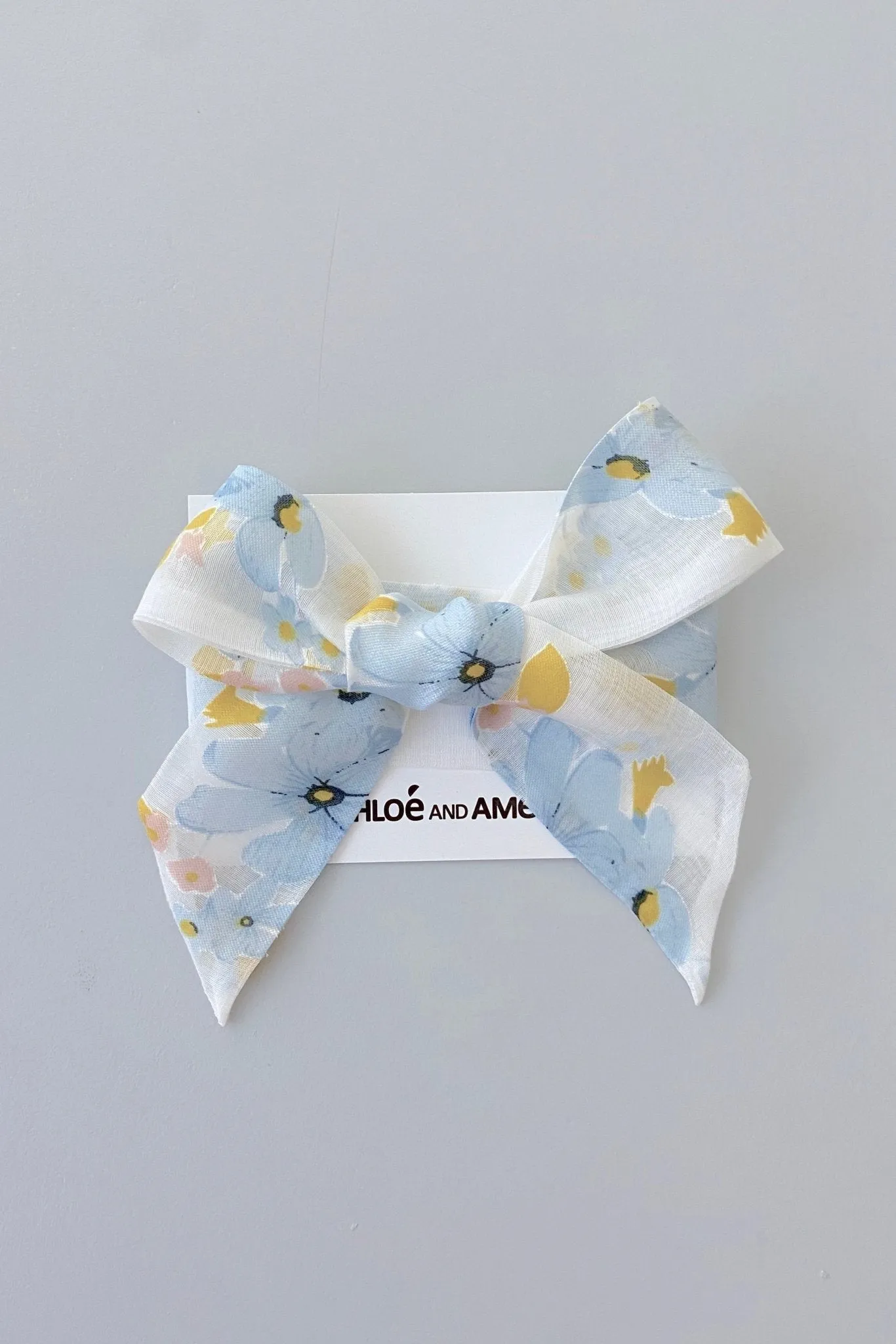 3 N 1 Bow Headband, Waist Sash & Neck Scarf - Forget Me Not Organza