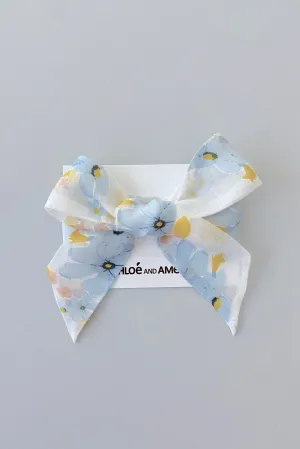3 N 1 Bow Headband, Waist Sash & Neck Scarf - Forget Me Not Organza