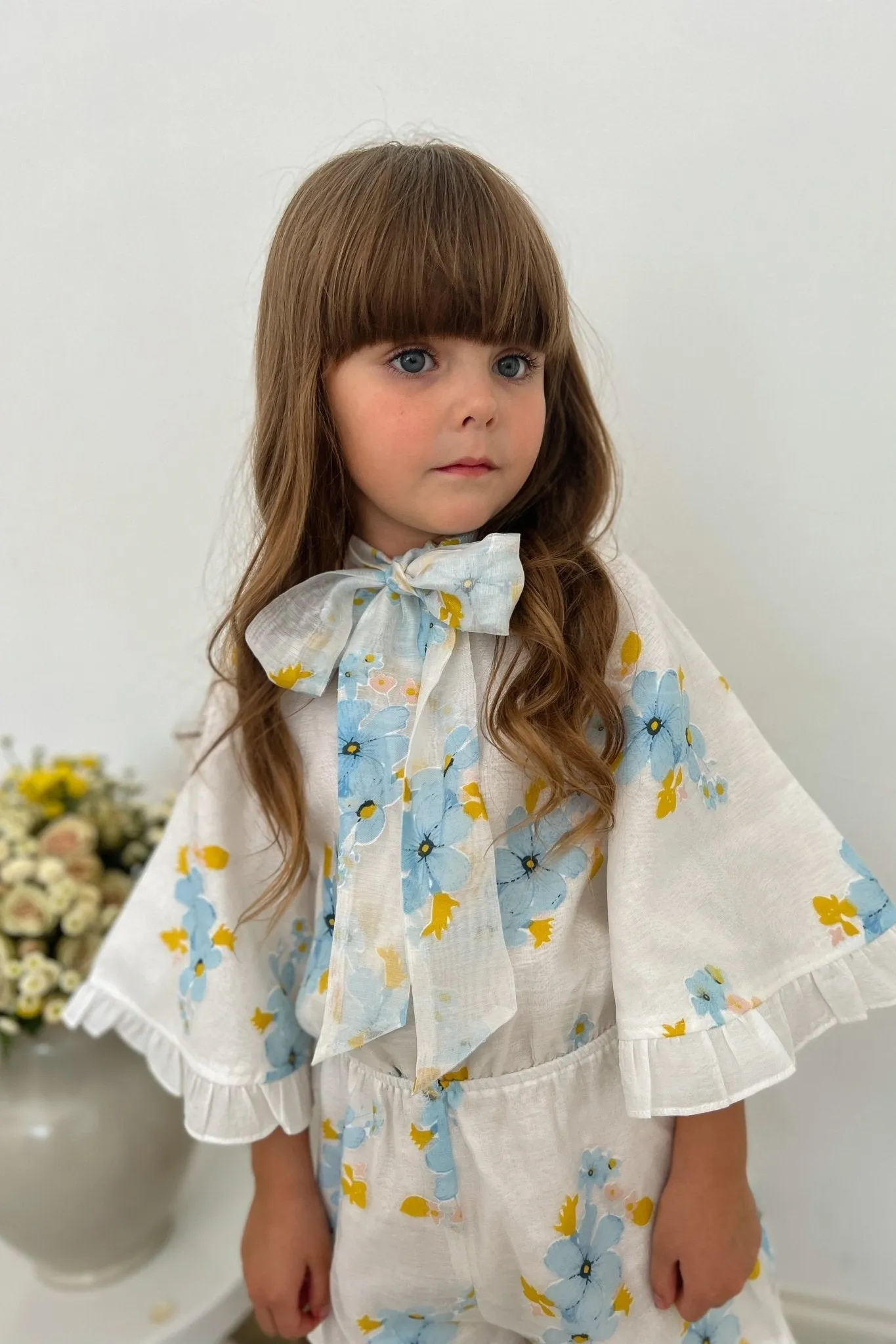 3 N 1 Bow Headband, Waist Sash & Neck Scarf - Forget Me Not Organza