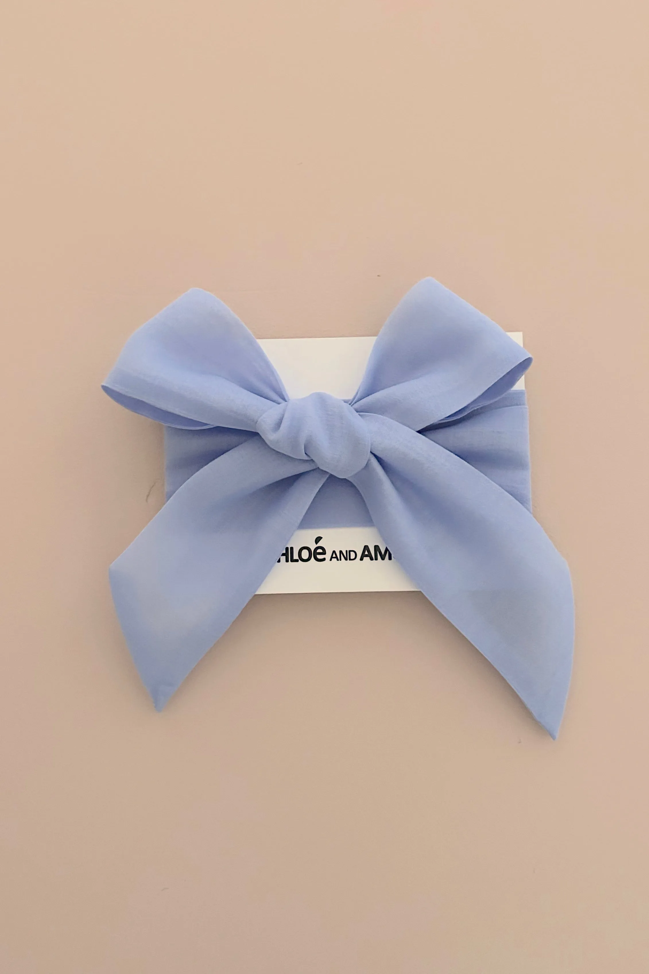 3 N 1 Bow Headband, Waist Sash & Neck Scarf - Powder Blue