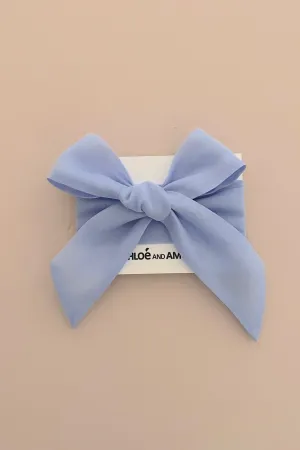 3 N 1 Bow Headband, Waist Sash & Neck Scarf - Powder Blue
