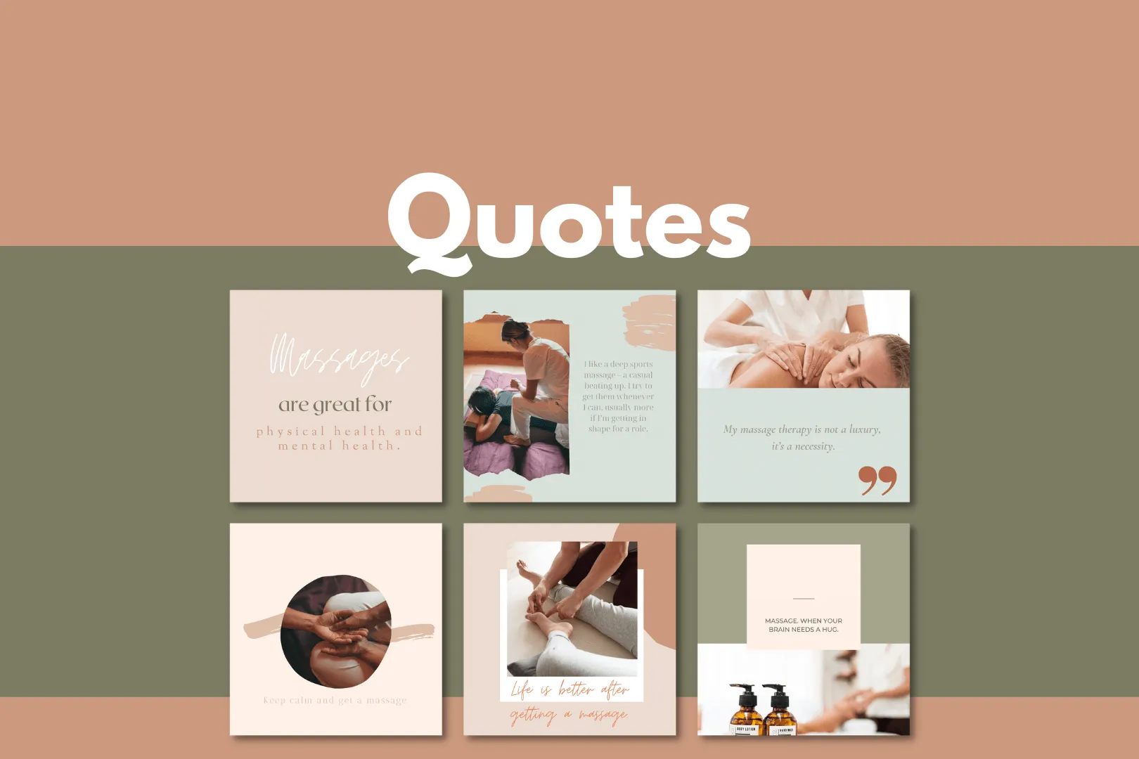 400 Massage Templates for Social Media