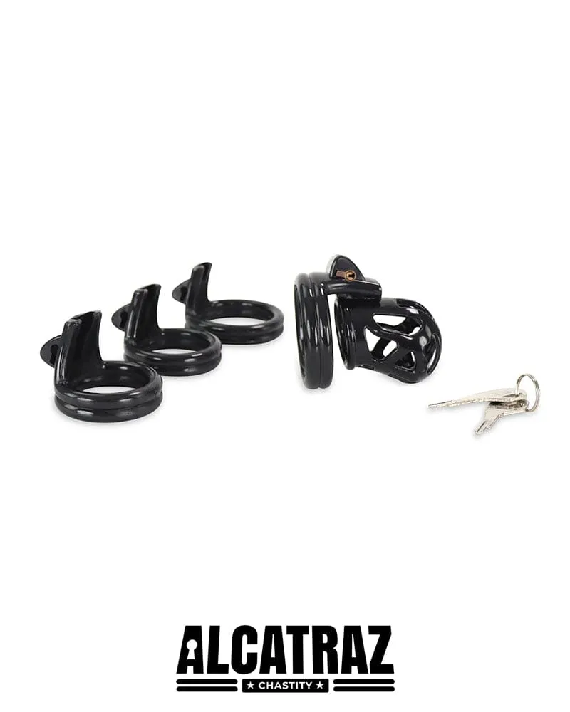 4737DL      Black Cock Cuff Locking Male Chastity Cage