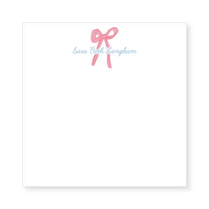 5.5" Square Ribbon Notepad | pink
