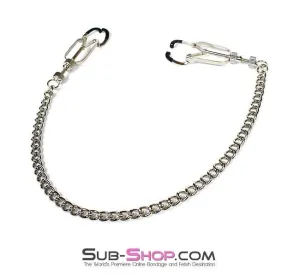 6818MH      Twist & Shout Adjustable Chained Black Nipple Clamps