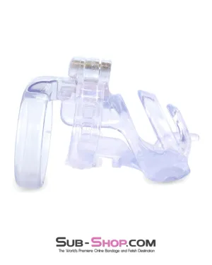 9321M      Long Clear Male Chastity with Optional Prince Albert Insert - MEGA Deal