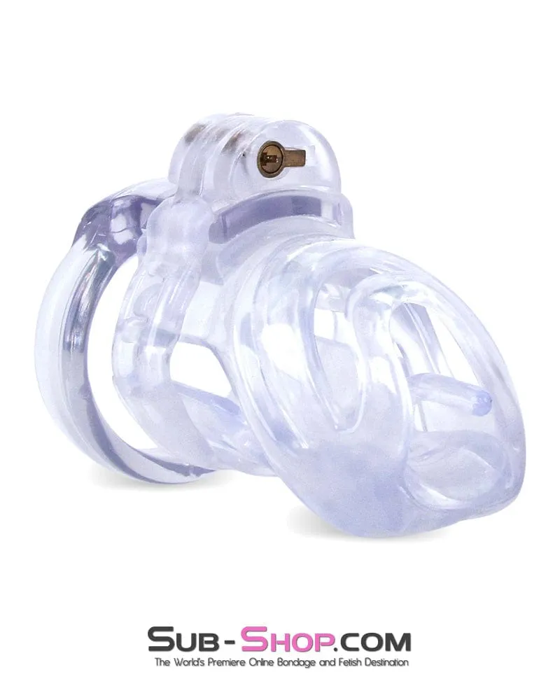 9321M      Long Clear Male Chastity with Optional Prince Albert Insert - MEGA Deal