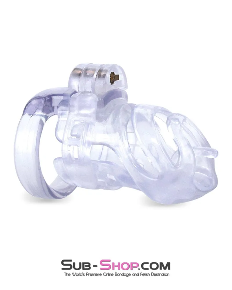 9321M      Long Clear Male Chastity with Optional Prince Albert Insert