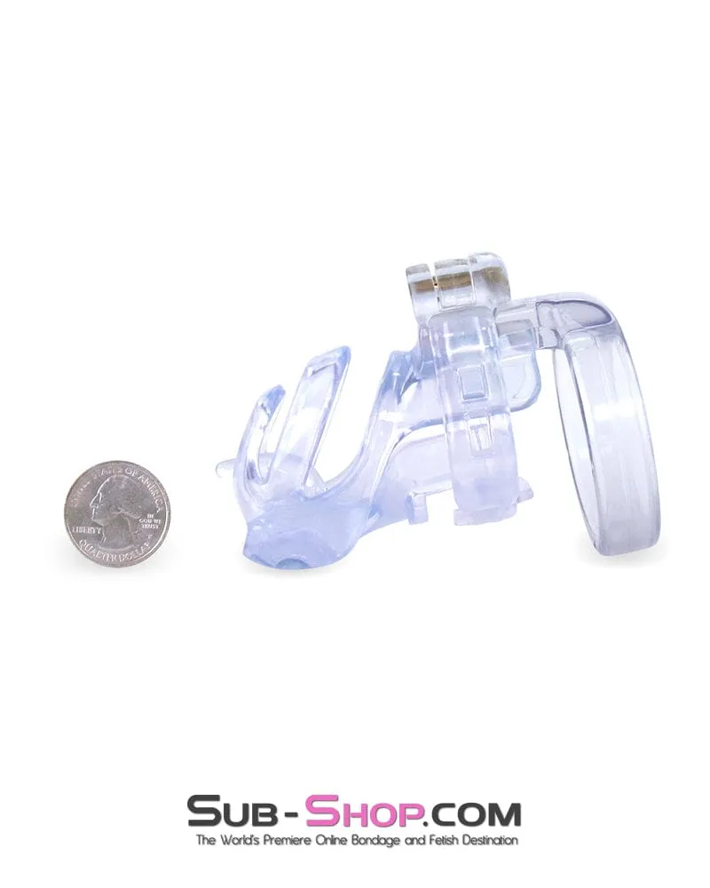 9321M      Long Clear Male Chastity with Optional Prince Albert Insert