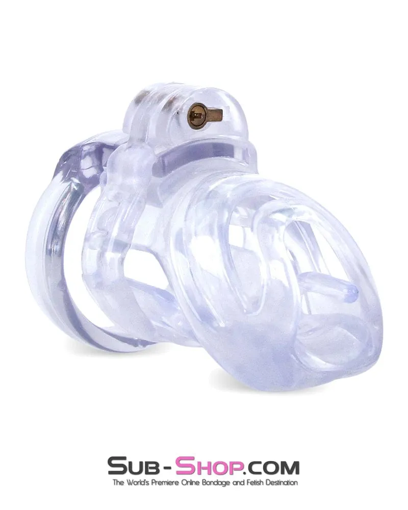 9321M      Long Clear Male Chastity with Optional Prince Albert Insert