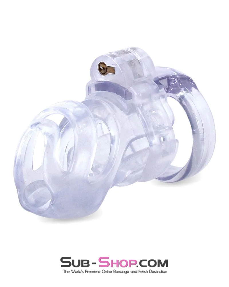 9321M      Long Clear Male Chastity with Optional Prince Albert Insert