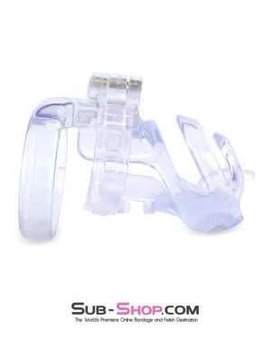 9321M      Long Clear Male Chastity with Optional Prince Albert Insert