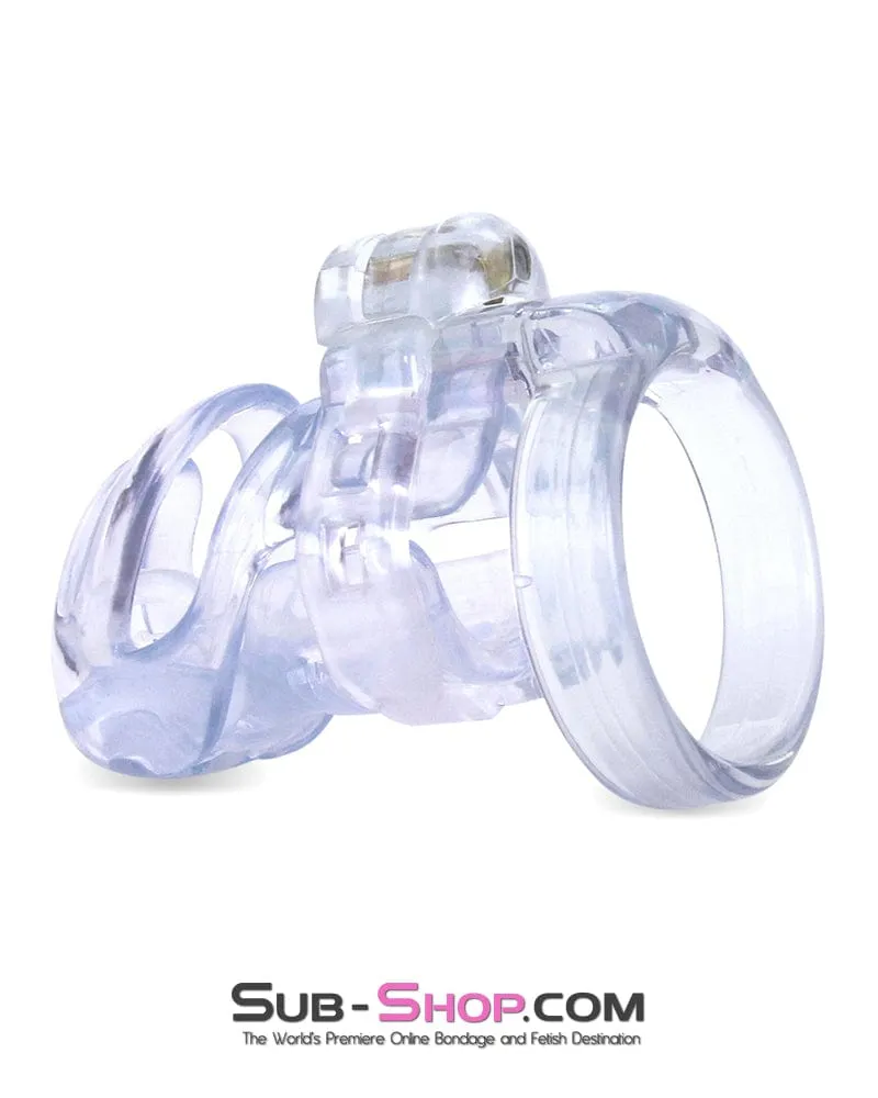9321M      Long Clear Male Chastity with Optional Prince Albert Insert
