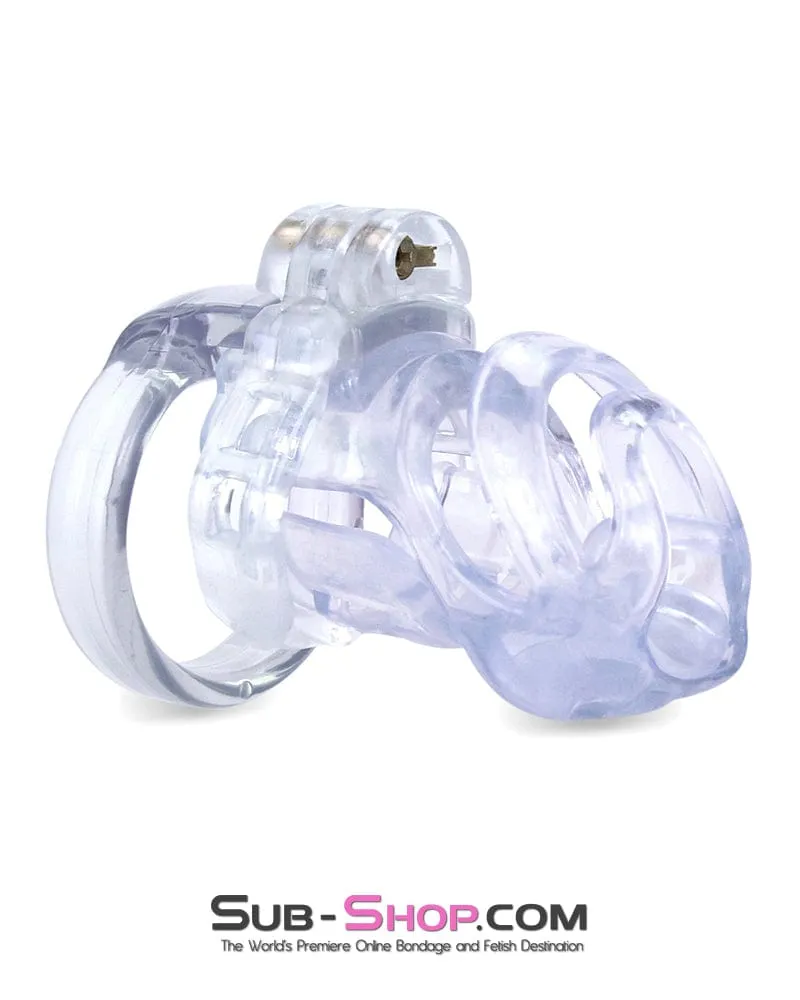9321M      Long Clear Male Chastity with Optional Prince Albert Insert