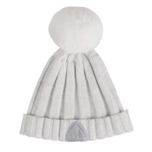 A DEE - A Dee On Ice Paola Knitted Lurex Pom Pom Hat - Snow White