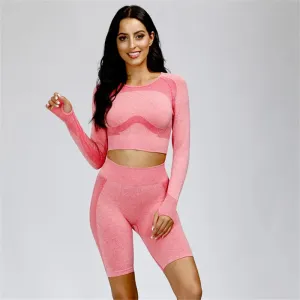 Adair Seamless Long Sleeve Contour Open Back Crop Top