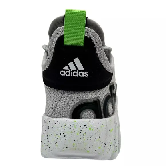 Adidas Kaptir Youth Boy's/Girl's Knit Sneakers Size 5 Gray/Black/Green Lace up