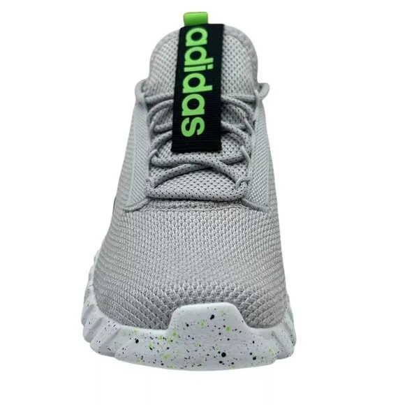 Adidas Kaptir Youth Boy's/Girl's Knit Sneakers Size 5 Gray/Black/Green Lace up