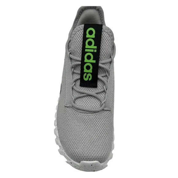 Adidas Kaptir Youth Boy's/Girl's Knit Sneakers Size 5 Gray/Black/Green Lace up