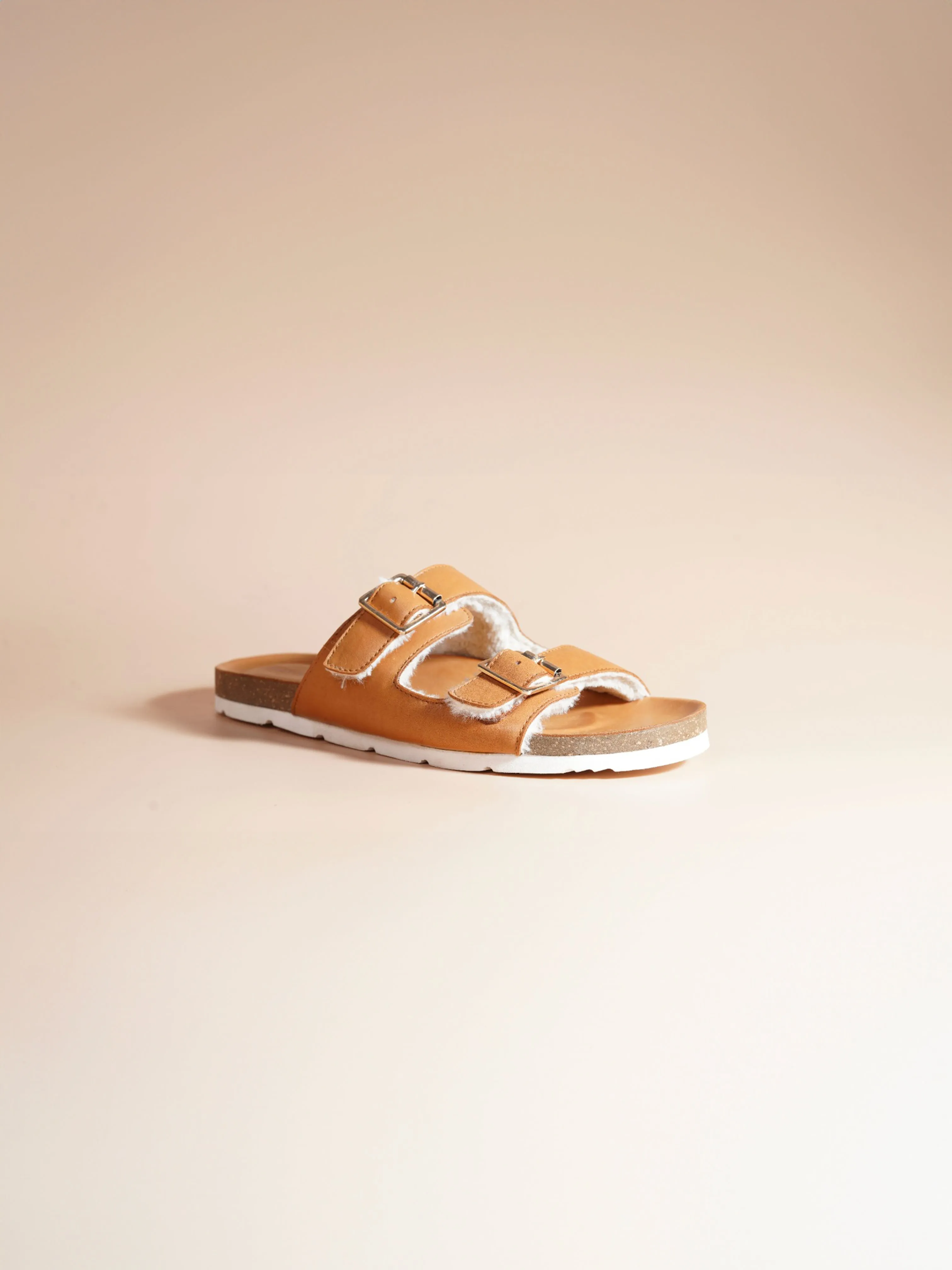 Amber Leather Flats