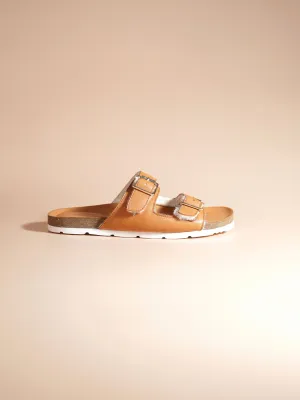 Amber Leather Flats