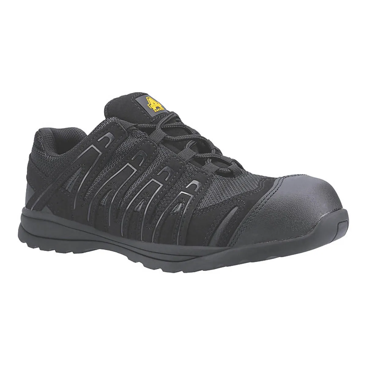 Amblers Safety Trainers Black Composite Toe Cap Breathable Lightweight Size 8