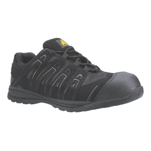 Amblers Safety Trainers Black Composite Toe Cap Breathable Lightweight Size 8
