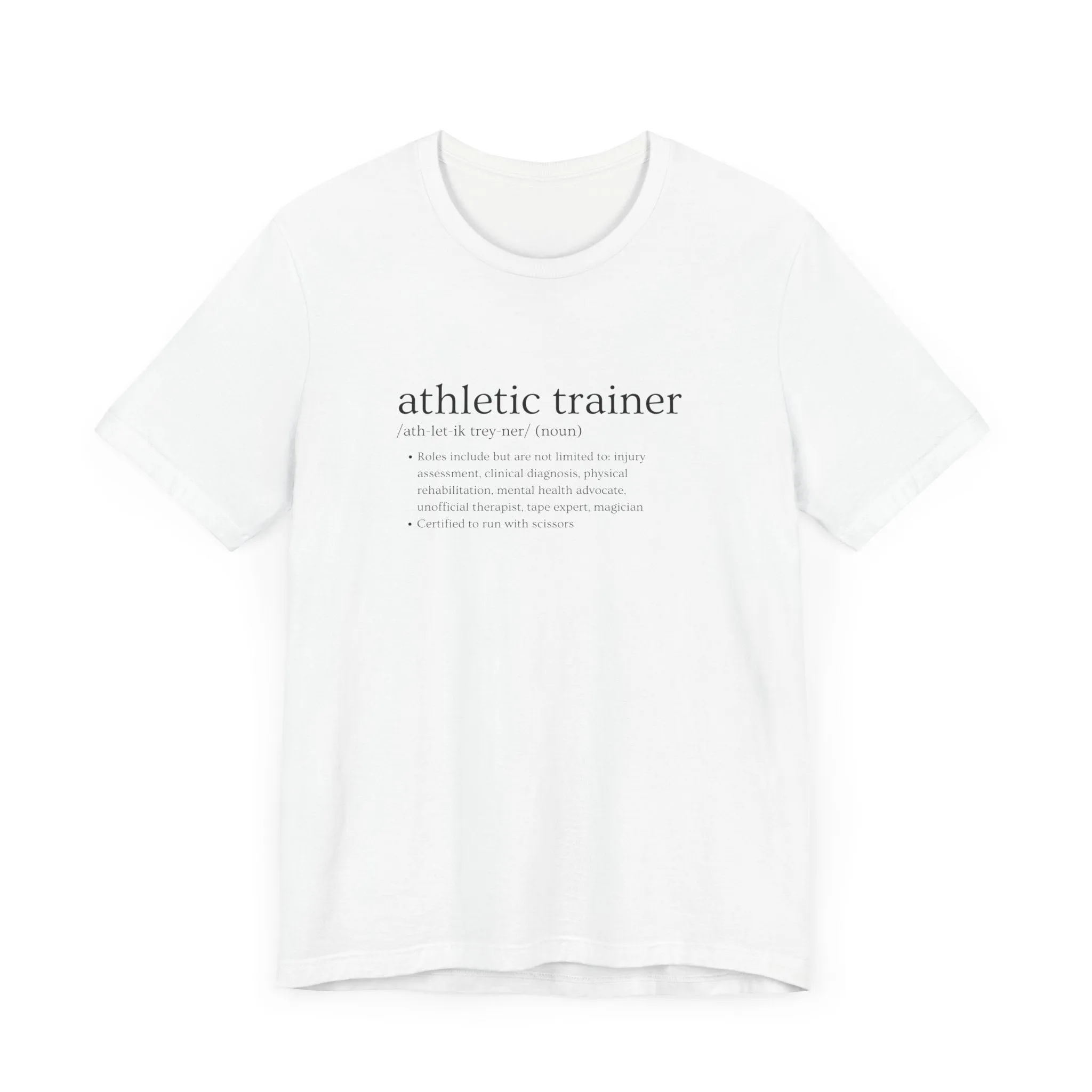 Athletic Trainer Definition Adult T-Shirt