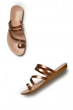 Aurelia Metallic Rose Gold Almond Flat