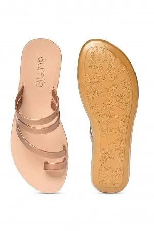 Aurelia Metallic Rose Gold Almond Flat