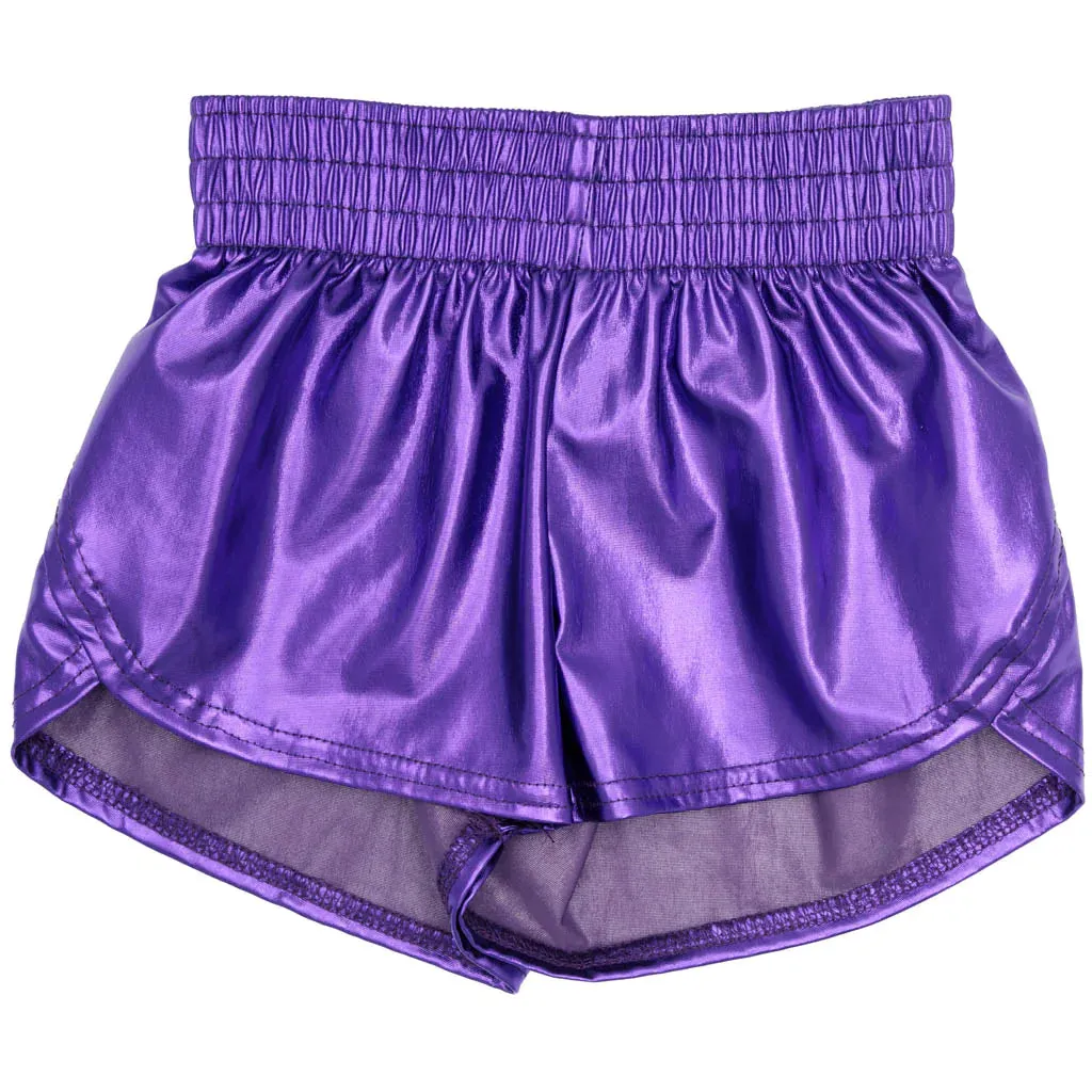 Azarhia Steph Shorts - Metallic Purple