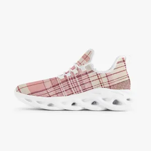 Bad Pink Plaid - Bounce Mesh Knit Sneakers