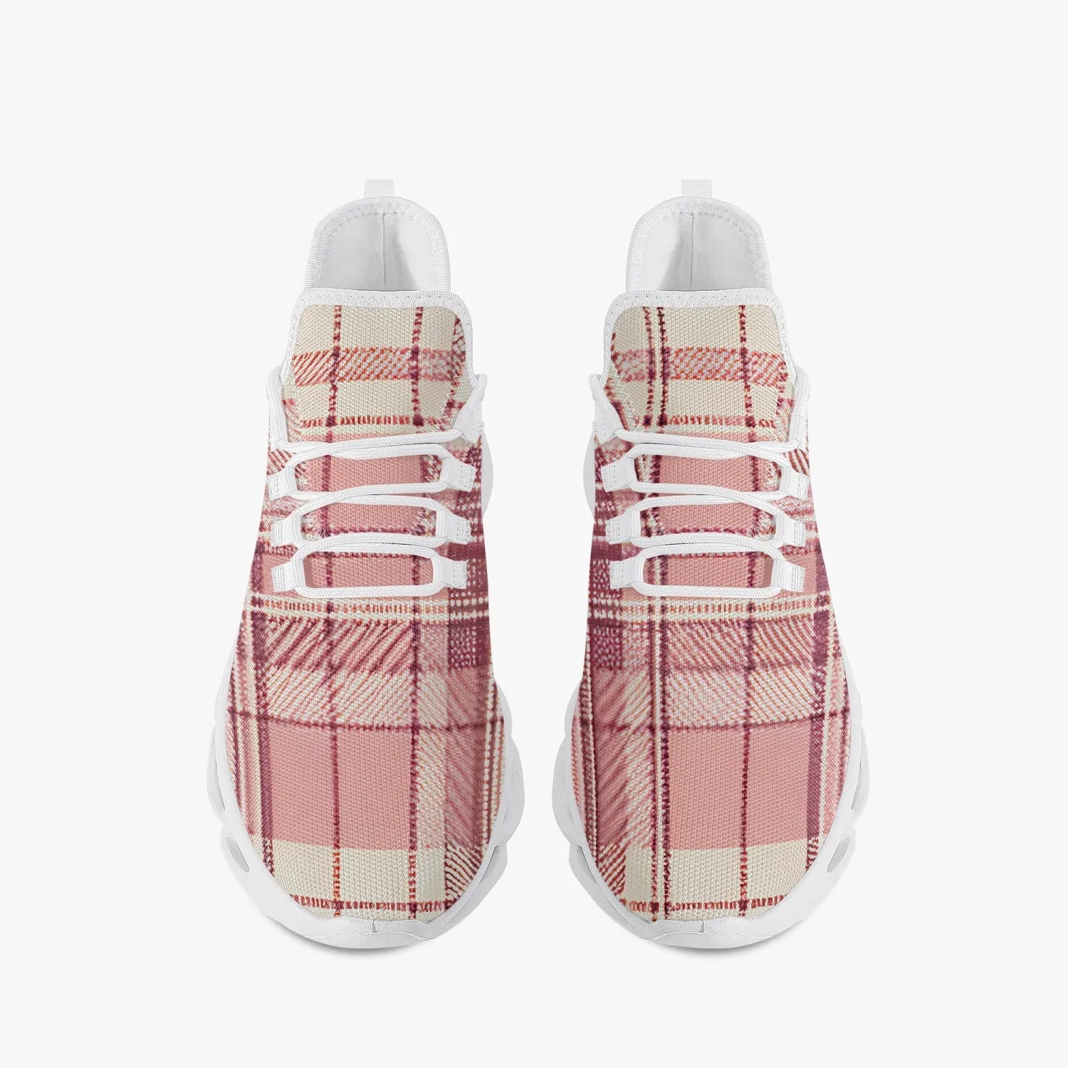 Bad Pink Plaid - Bounce Mesh Knit Sneakers