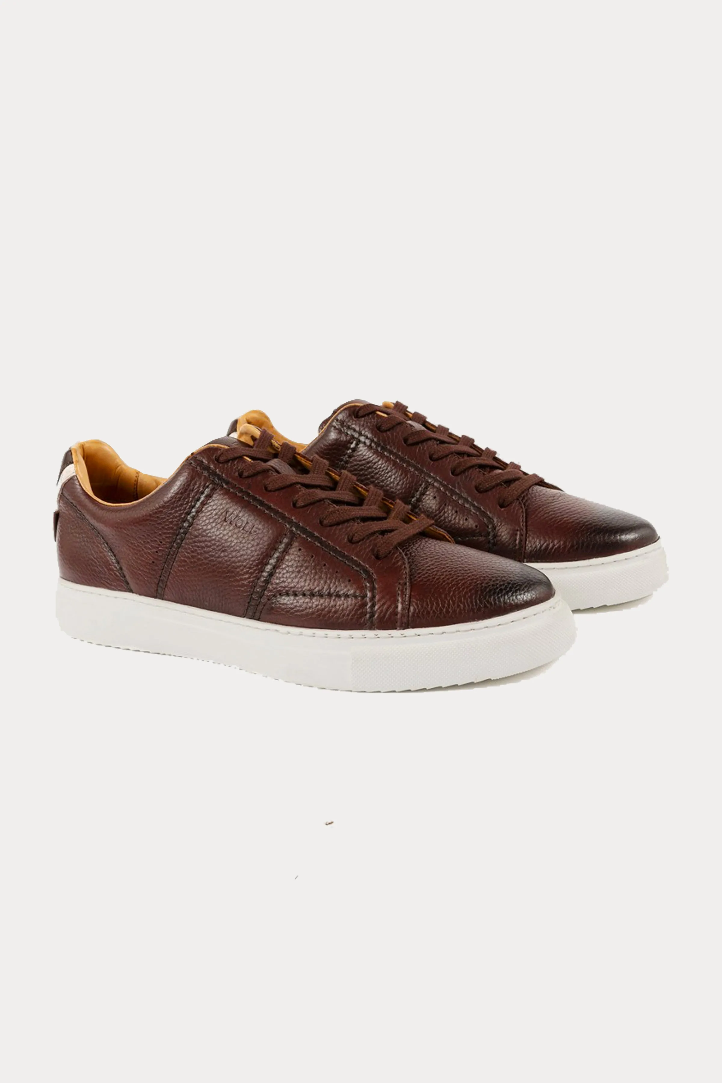 Battersea Park Leather Trainers in Brown