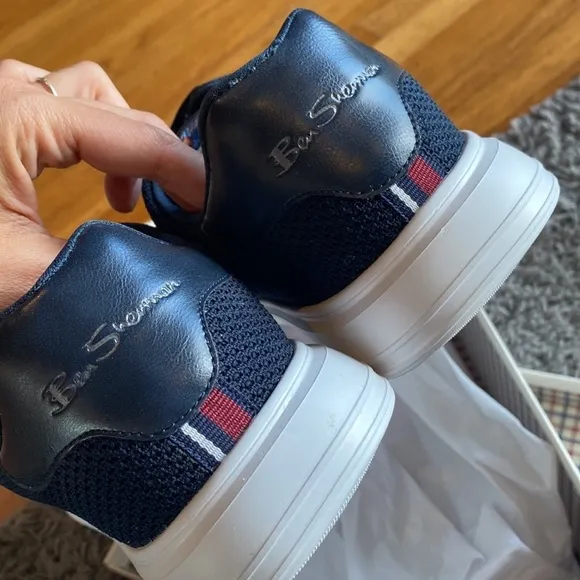 Ben Sherman Hardie Knit Navy Blue Sneakers New in Box Size 11.5