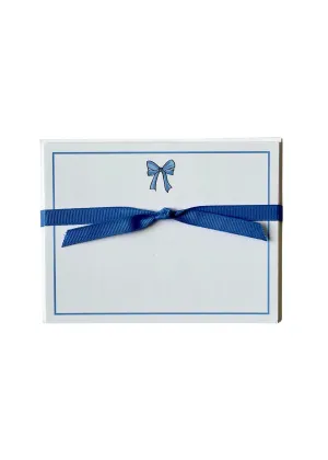 BLUE BOW FLAT NOTECARDS
