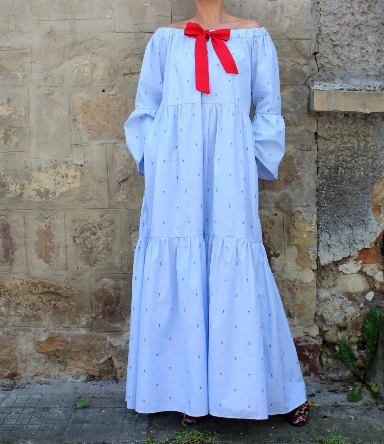 Blue dress/ Maxi Dress Summer/ Blue Maxi Dress/ Boho Maxi Dress/ Long dress/ Summer Maxi Dress/ Plus size Maxi Dress/Maxi dress with sleeves