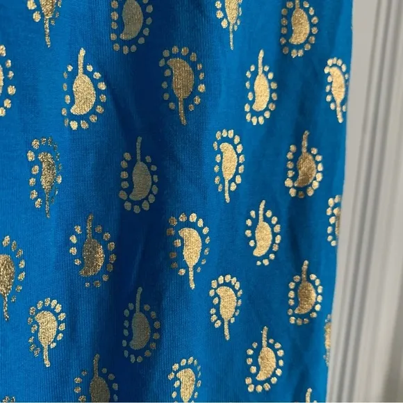 Boden Printed Metallic MIDI Skirt