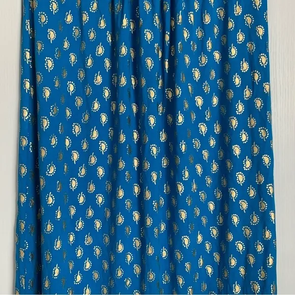 Boden Printed Metallic MIDI Skirt