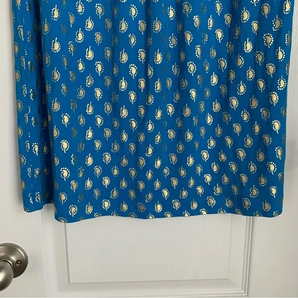 Boden Printed Metallic MIDI Skirt
