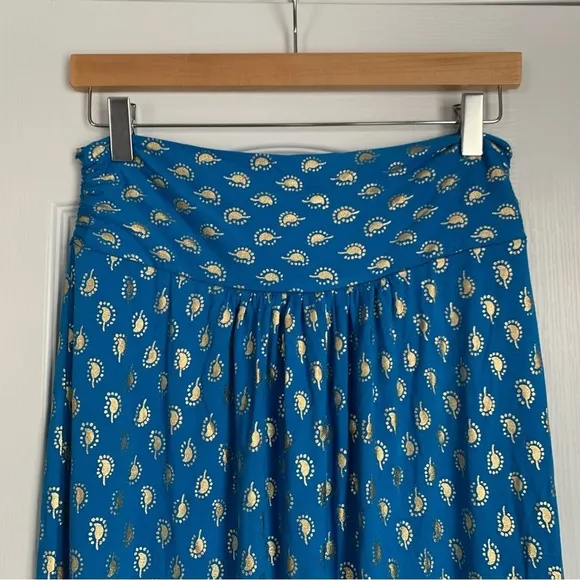 Boden Printed Metallic MIDI Skirt