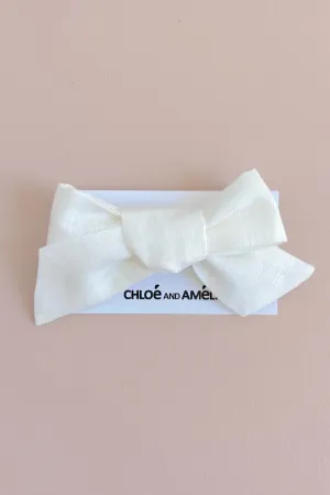 Bow Hair Accessory - Antique White